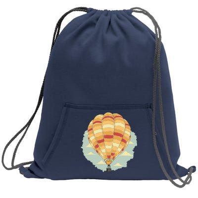 Hot Air Balloon Sweatshirt Cinch Pack Bag