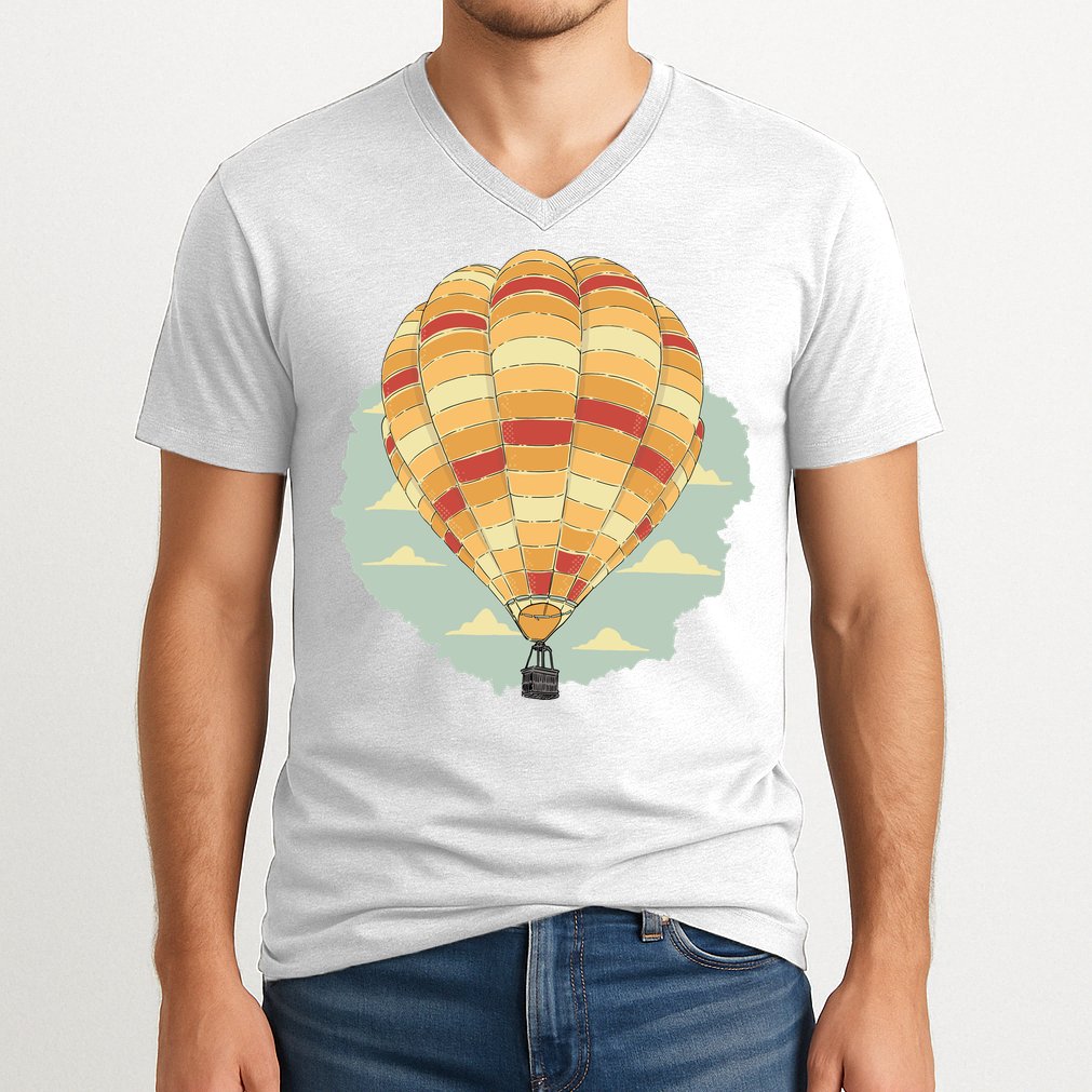 Hot Air Balloon V-Neck T-Shirt