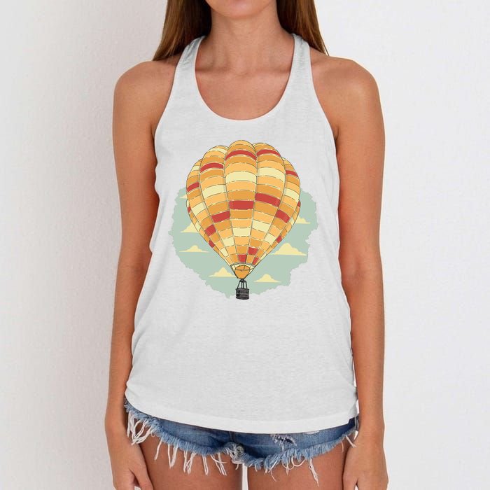 Hot Air Balloon Women's Knotted Racerback Tank