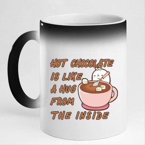 Hot Chocolate Is Like A Mug From The Inside 11oz Black Color Changing Mug