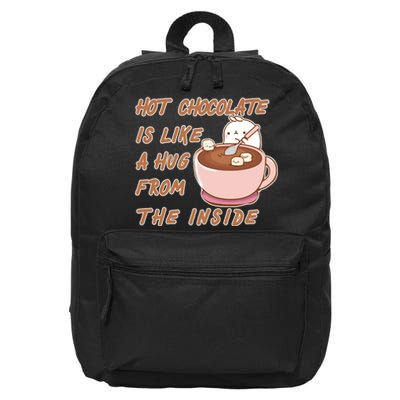 Hot Chocolate Is Like A Mug From The Inside 16 in Basic Backpack