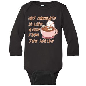 Hot Chocolate Is Like A Mug From The Inside Baby Long Sleeve Bodysuit