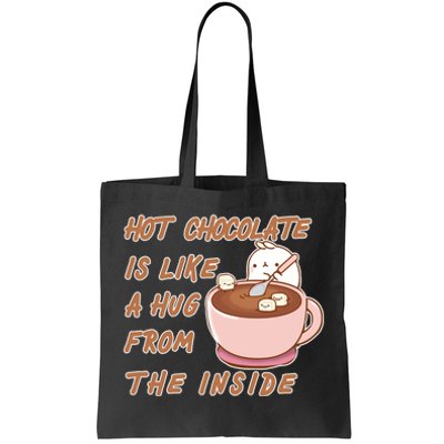 Hot Chocolate Is Like A Mug From The Inside Tote Bag