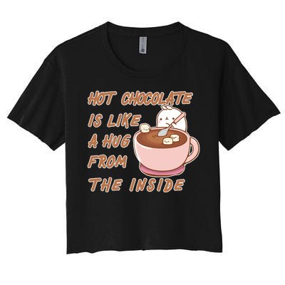 Hot Chocolate Is Like A Mug From The Inside Women's Crop Top Tee