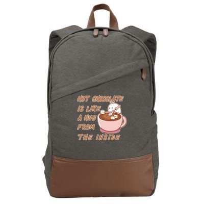 Hot Chocolate Is Like A Mug From The Inside Cotton Canvas Backpack