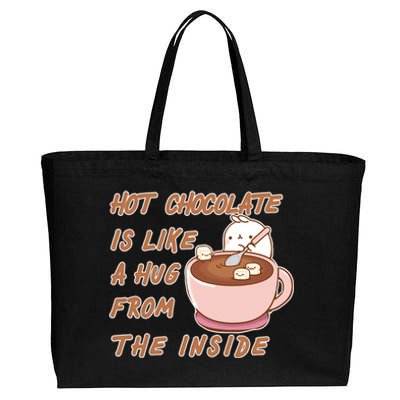 Hot Chocolate Is Like A Mug From The Inside Cotton Canvas Jumbo Tote