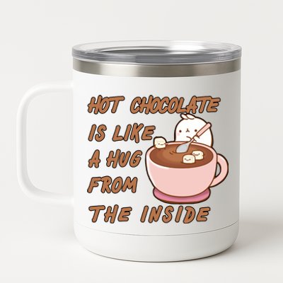 Hot Chocolate Is Like A Mug From The Inside 12 oz Stainless Steel Tumbler Cup