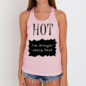 Hot I'm Bringing Saucy Back Women's Knotted Racerback Tank