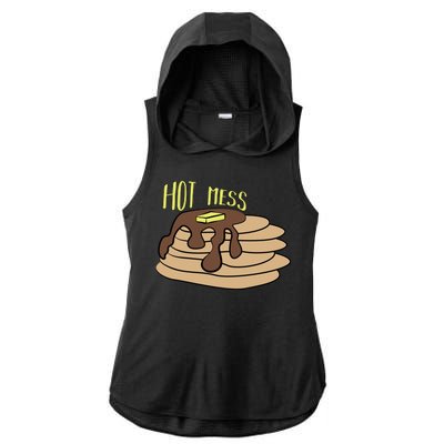 Hot Mess Pancakes Ladies PosiCharge Tri-Blend Wicking Draft Hoodie Tank