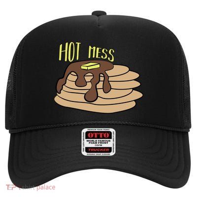 Hot Mess Pancakes High Crown Mesh Back Trucker Hat