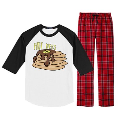 Hot Mess Pancakes Raglan Sleeve Pajama Set