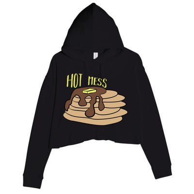 Hot Mess Pancakes Crop Fleece Hoodie