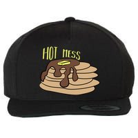 Hot Mess Pancakes Wool Snapback Cap