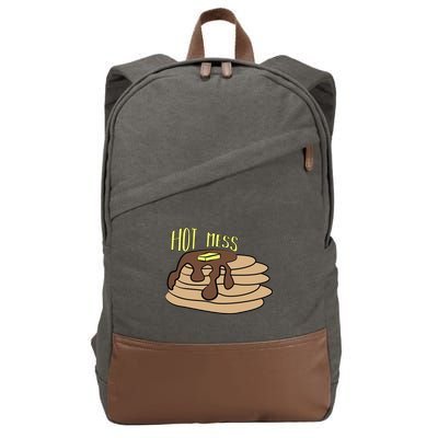 Hot Mess Pancakes Cotton Canvas Backpack