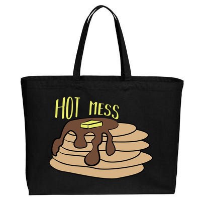 Hot Mess Pancakes Cotton Canvas Jumbo Tote