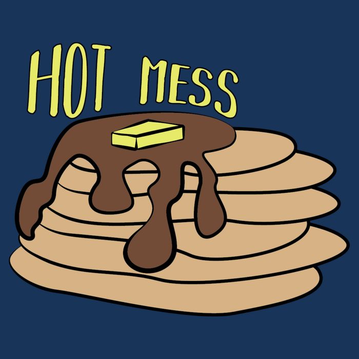 Hot Mess Pancakes 7 Panel Mesh Trucker Snapback Hat