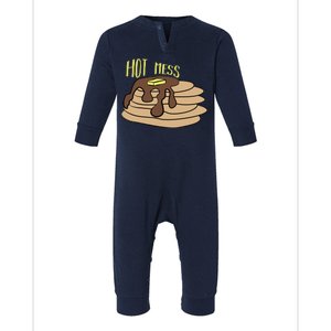 Hot Mess Pancakes Infant Fleece One Piece