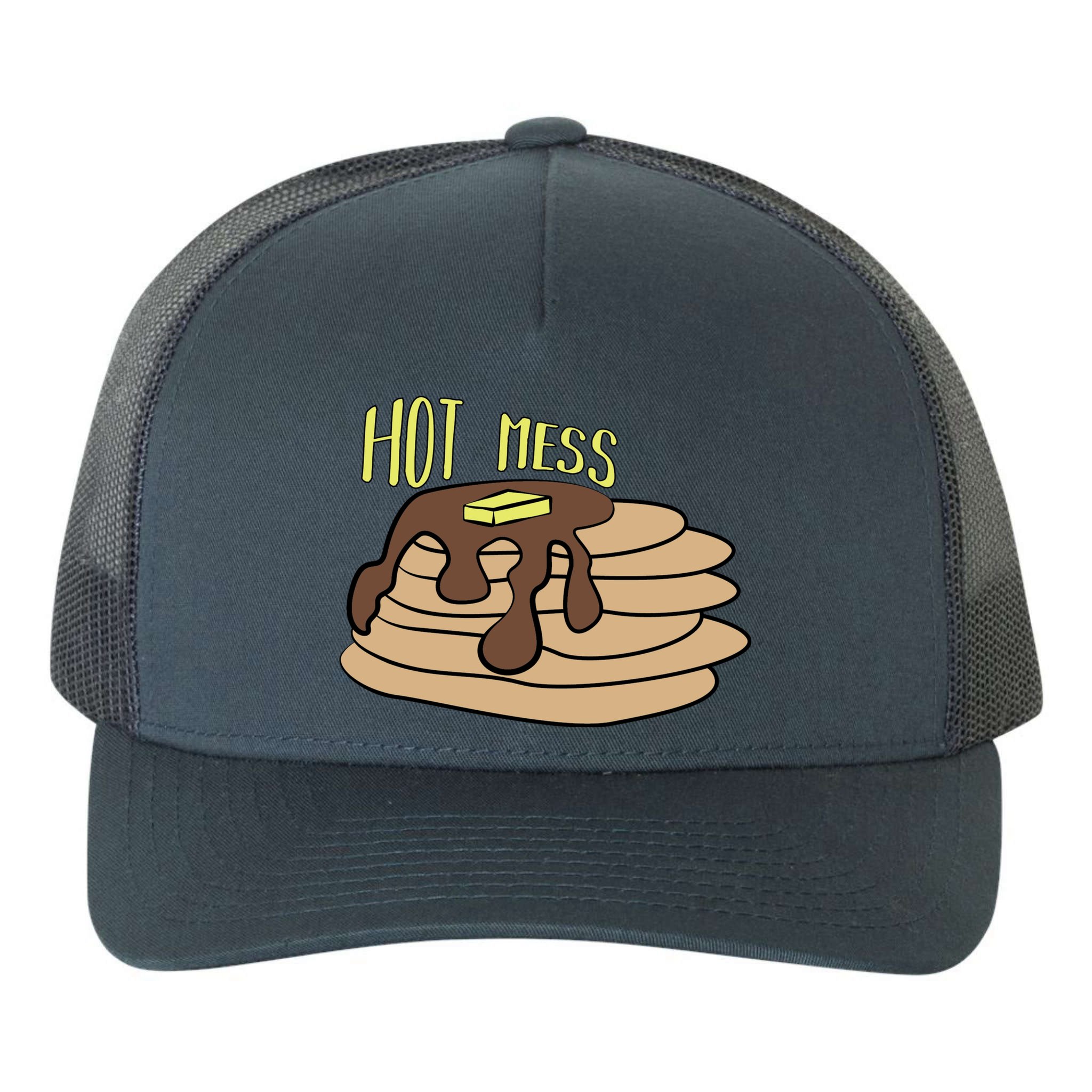 Hot Mess Pancakes Yupoong Adult 5-Panel Trucker Hat