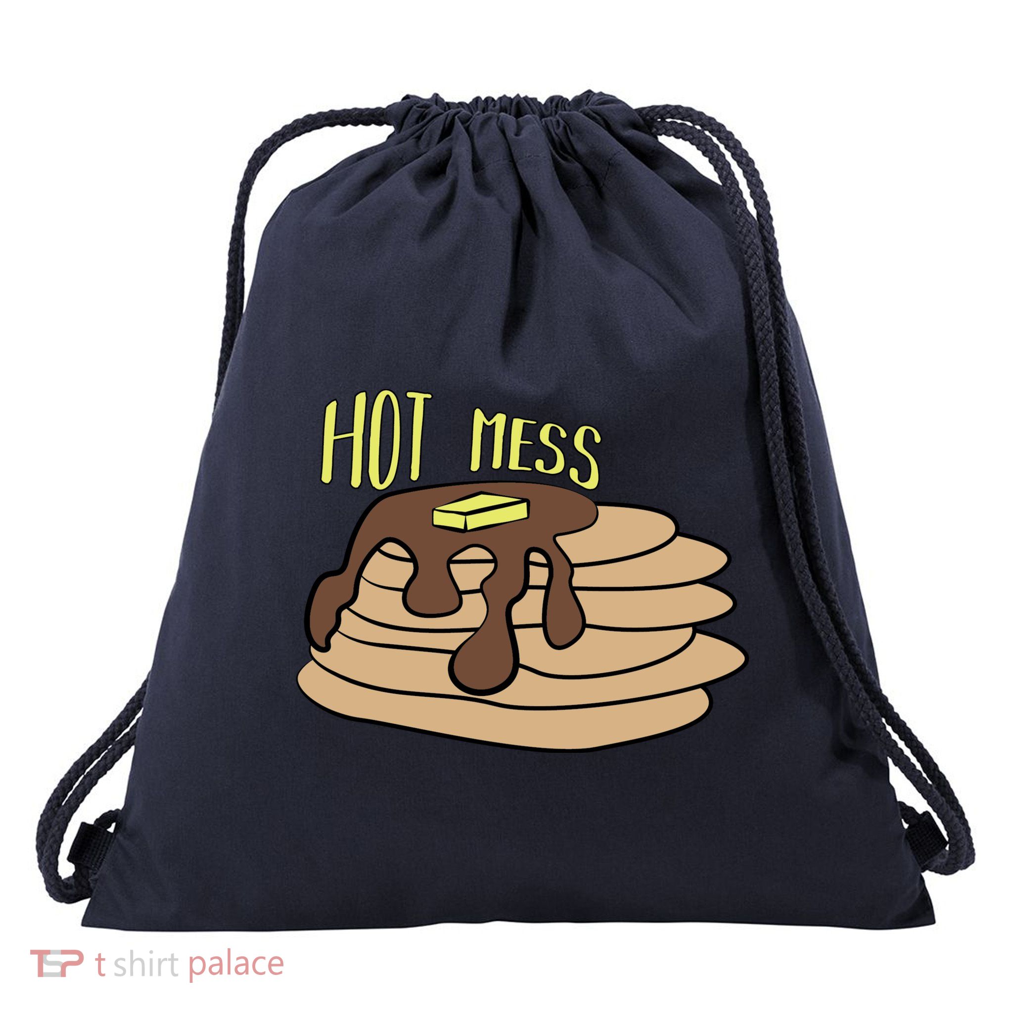Hot Mess Pancakes Drawstring Bag