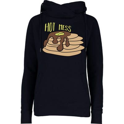 Hot Mess Pancakes Womens Funnel Neck Pullover Hood