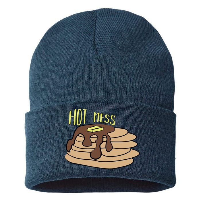 Hot Mess Pancakes Sustainable Knit Beanie