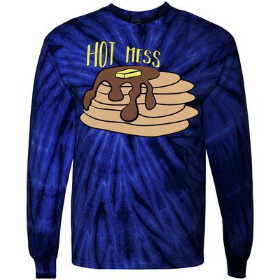 Hot Mess Pancakes Tie-Dye Long Sleeve Shirt