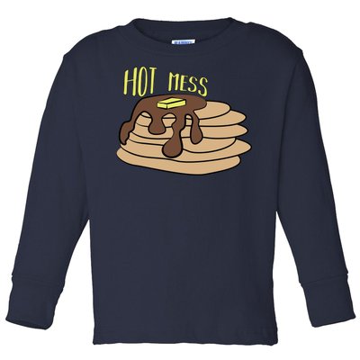 Hot Mess Pancakes Toddler Long Sleeve Shirt