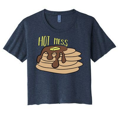 Hot Mess Pancakes Women's Crop Top Tee