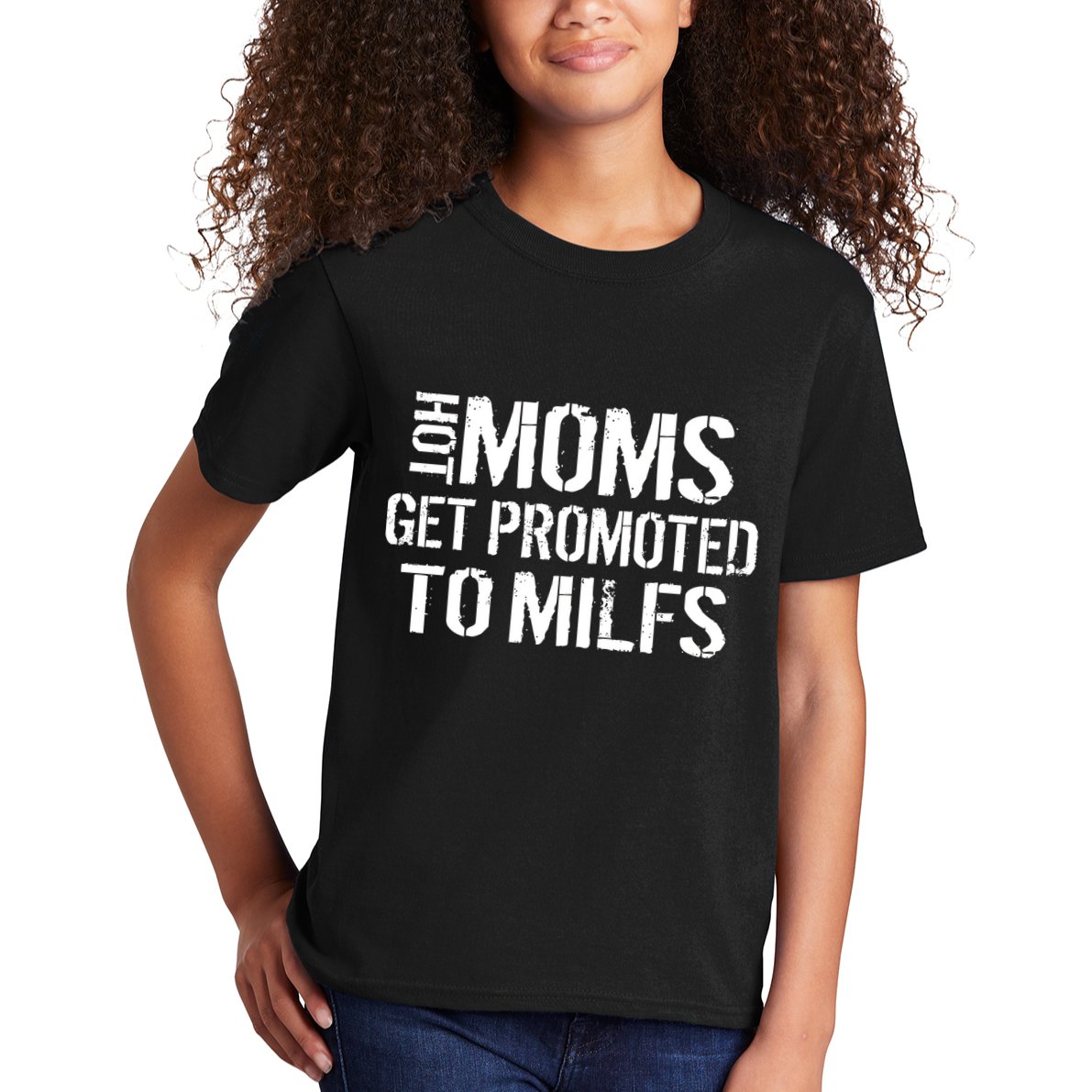 Hot Moms Get Promoted to MILFS Kids T-Shirt