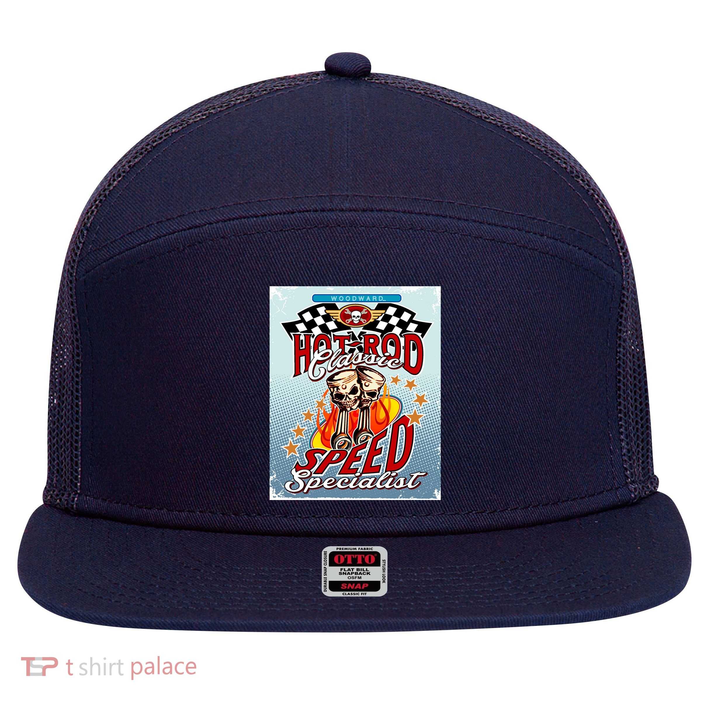 Hot Rod Classic Speed Specialist Woodward Ave 7 Panel Mesh Trucker Snapback Hat