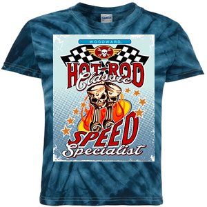 Hot Rod Classic Speed Specialist Woodward Ave Kids Tie-Dye T-Shirt