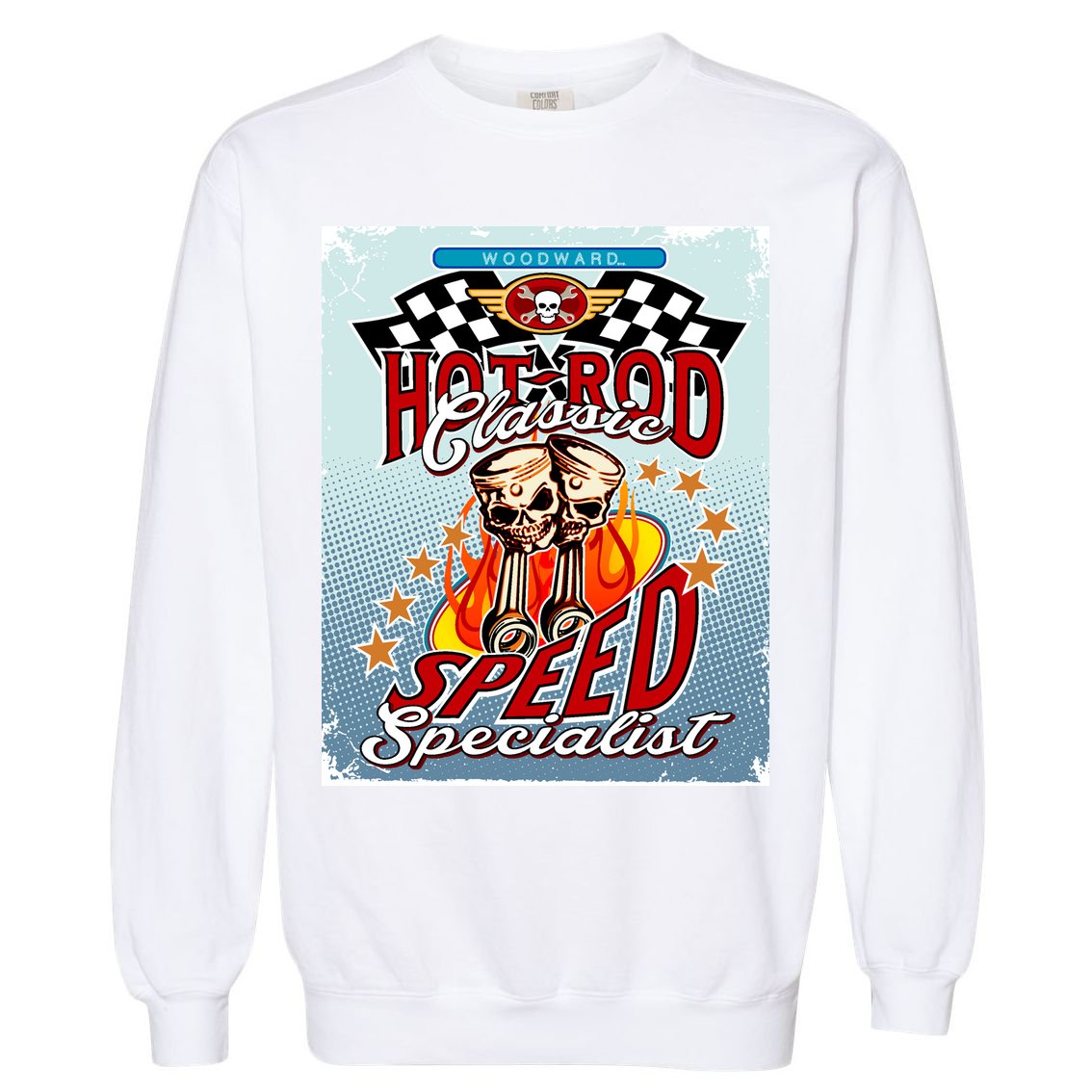 Hot Rod Classic Speed Specialist Woodward Ave Garment-Dyed Sweatshirt