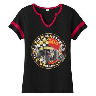 Hot Rod Garage Ladies Halftime Notch Neck Tee