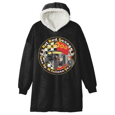 Hot Rod Garage Hooded Wearable Blanket