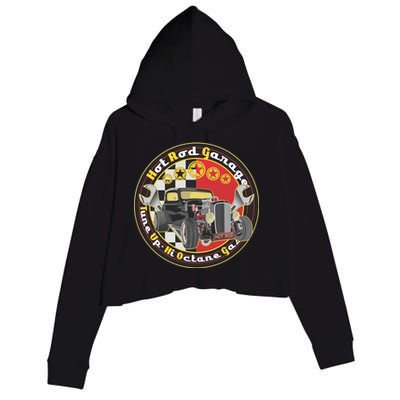 Hot Rod Garage Crop Fleece Hoodie