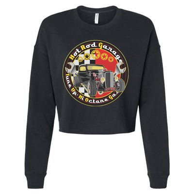 Hot Rod Garage Cropped Pullover Crew