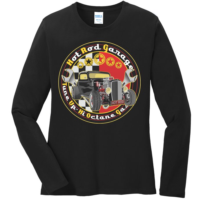 Hot Rod Garage Ladies Long Sleeve Shirt