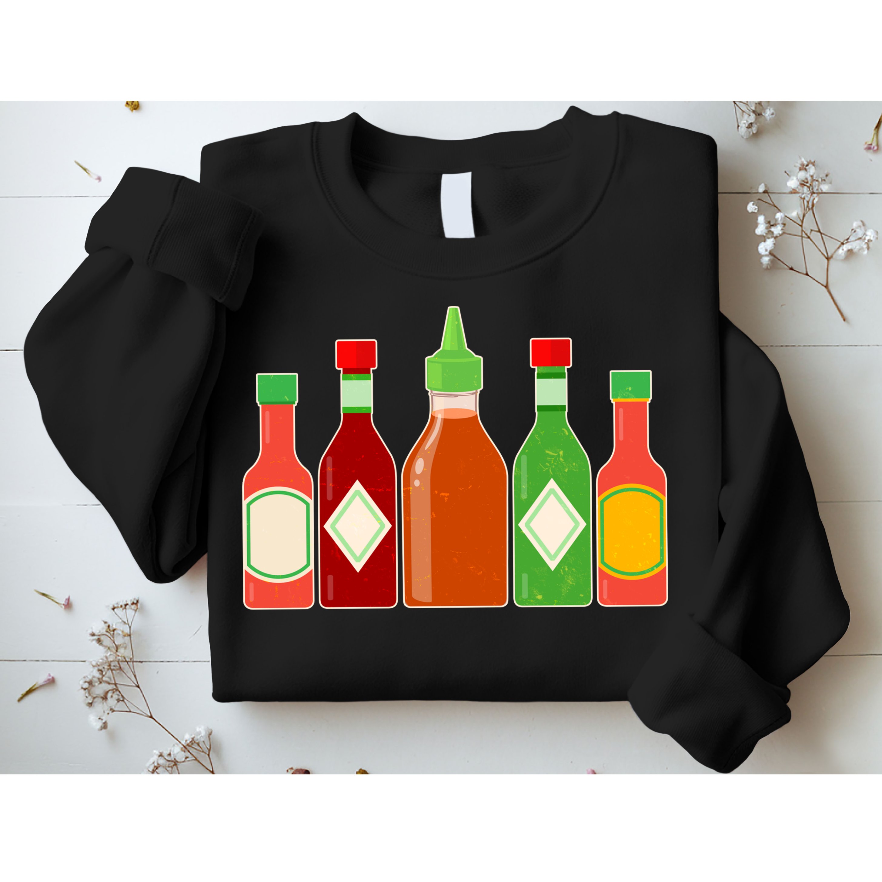 Hot Sauce Bottle Collection Sweatshirt