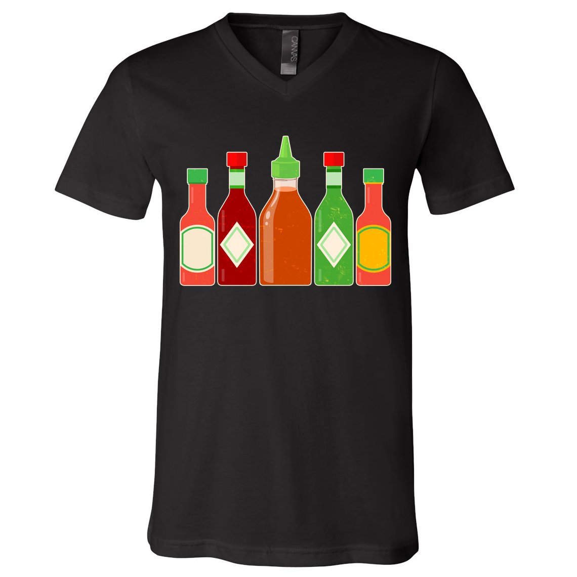 Hot Sauce Bottle Collection V-Neck T-Shirt