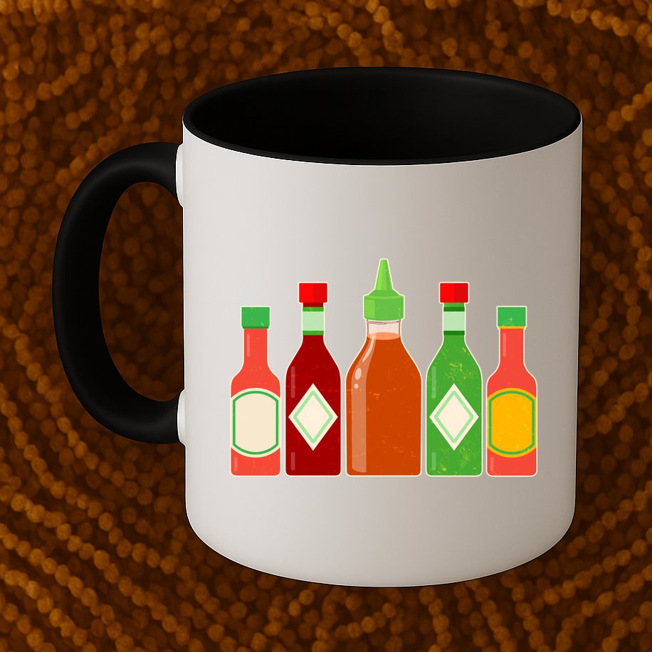 Hot Sauce Bottle Collection Mug