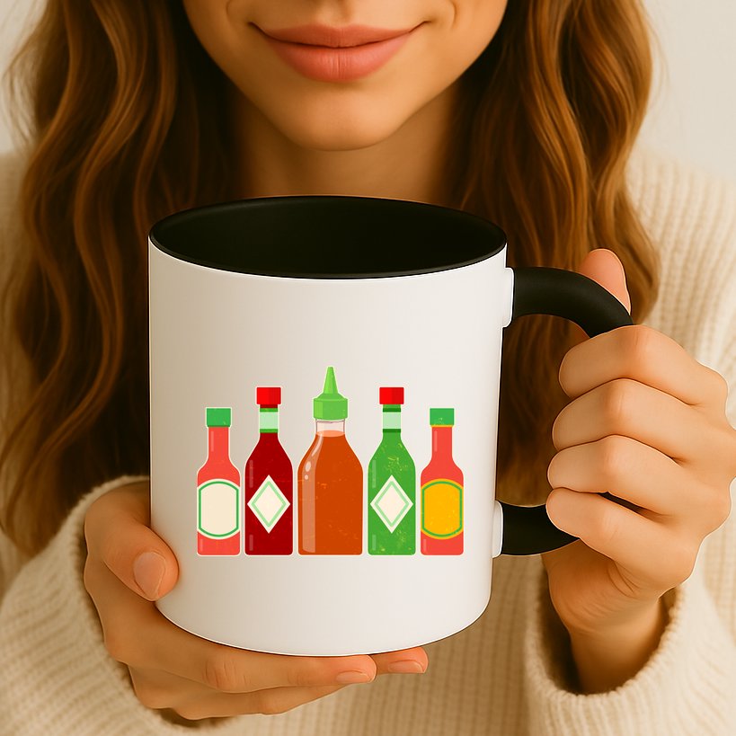 Hot Sauce Bottle Collection Mug