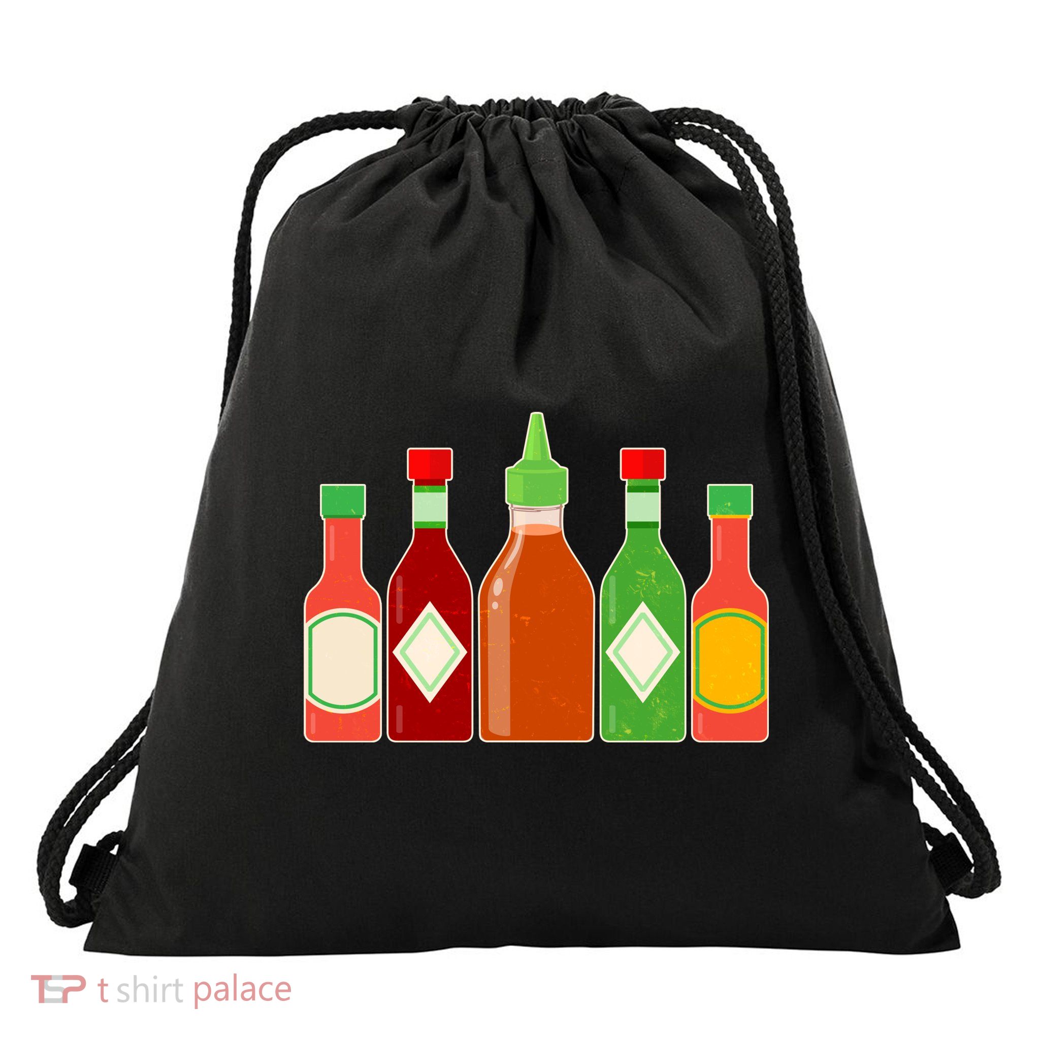 Hot Sauce Bottle Collection Drawstring Bag