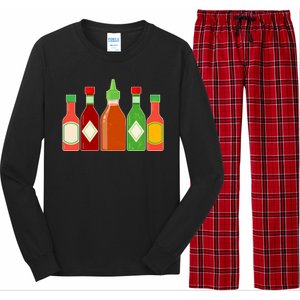 Hot Sauce Bottle Collection Long Sleeve Pajama Set