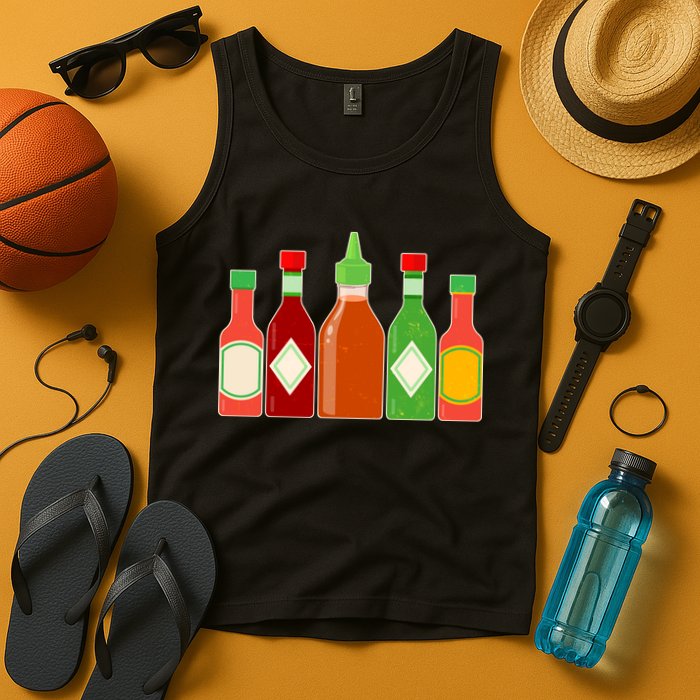 Hot Sauce Bottle Collection Tank Top