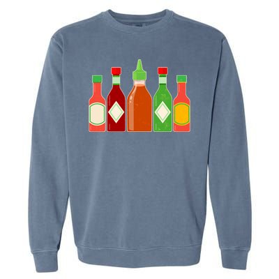 Hot Sauce Bottle Collection Garment-Dyed Sweatshirt