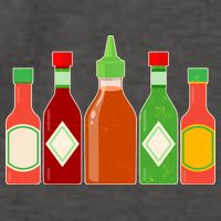 Hot Sauce Bottle Collection Vector Backpack