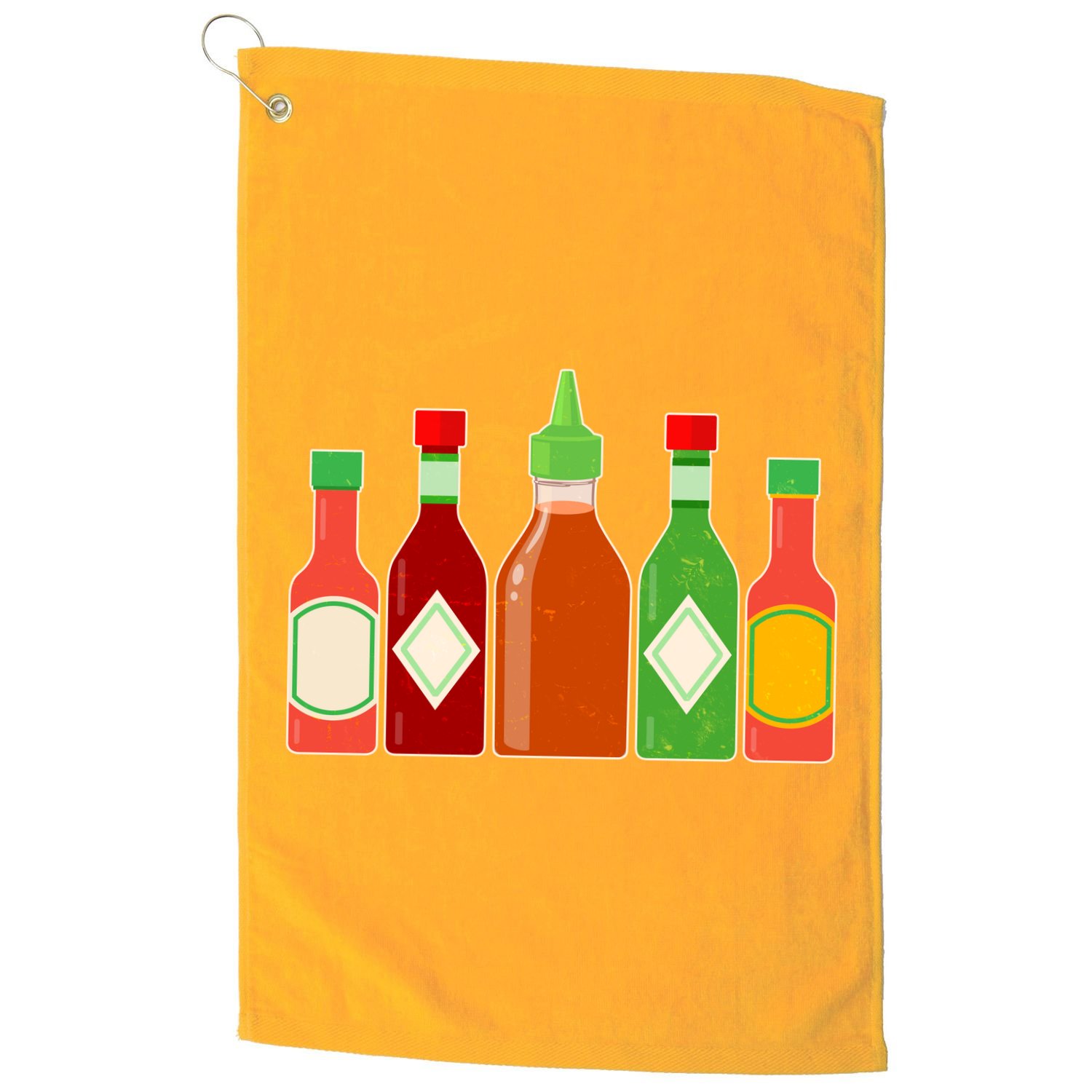 Hot Sauce Bottle Collection Golf Towel