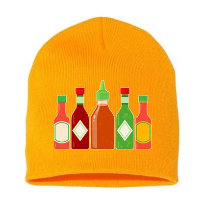 Hot Sauce Bottle Collection Short Acrylic Beanie