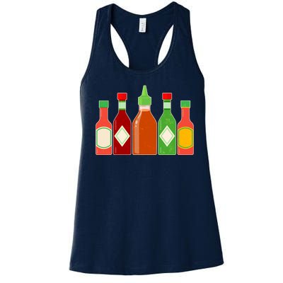 Hot Sauce Bottle Collection Women's Racerback Tank