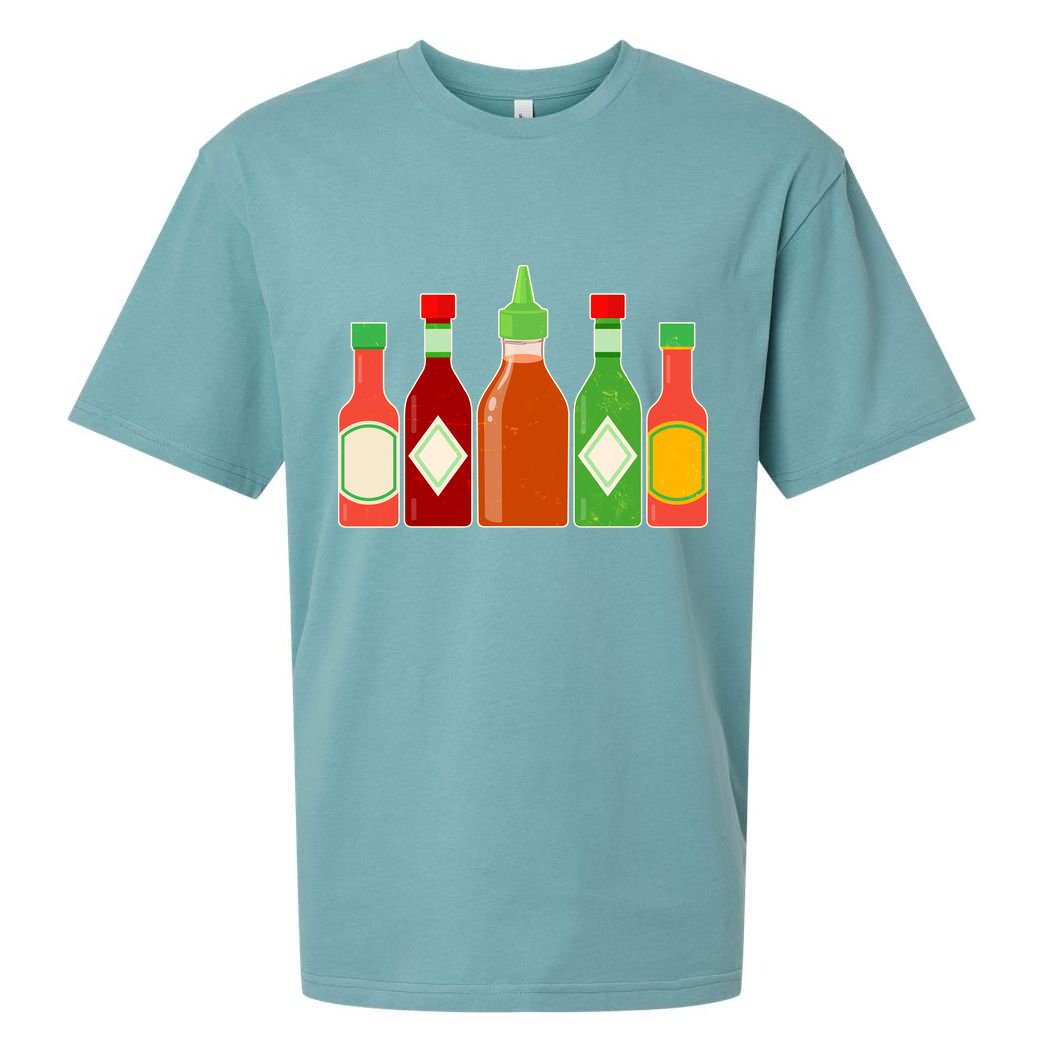 Hot Sauce Bottle Collection Sueded Cloud Jersey T-Shirt